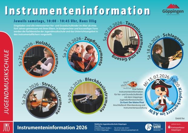 Werbeanzeige für die Instrumenteninformation