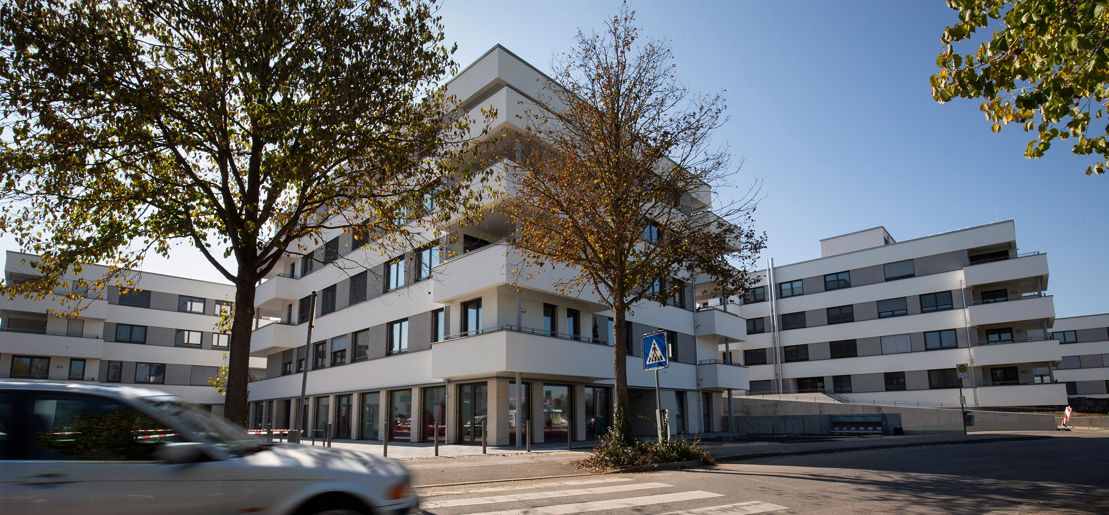 Mehrfamilienhäuser im Wohngebiet Bodenfeld in Göppingen