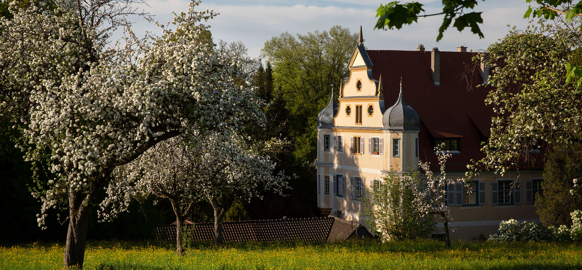 Ein Foto des Schlosses in Jebenhausen von außen
