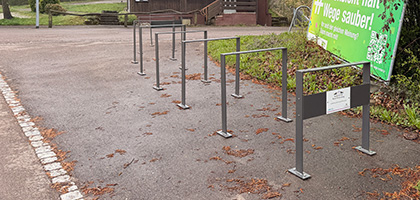 Neue Radabstellmöglichkeit in Hohenstaufen am Sportlatz