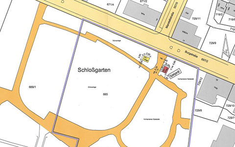 Bauplan der WC-Anlage im Schlosswäldle in Göppingen
