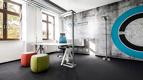 Innenaufnahme eines Büros im Coworking-Space in Göppingen.