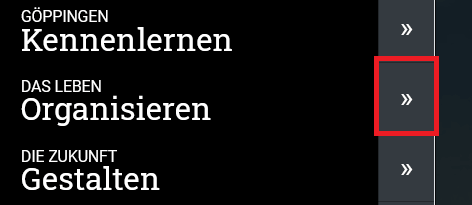 rot markierter Pfeil beim Punkt "Organisieren"