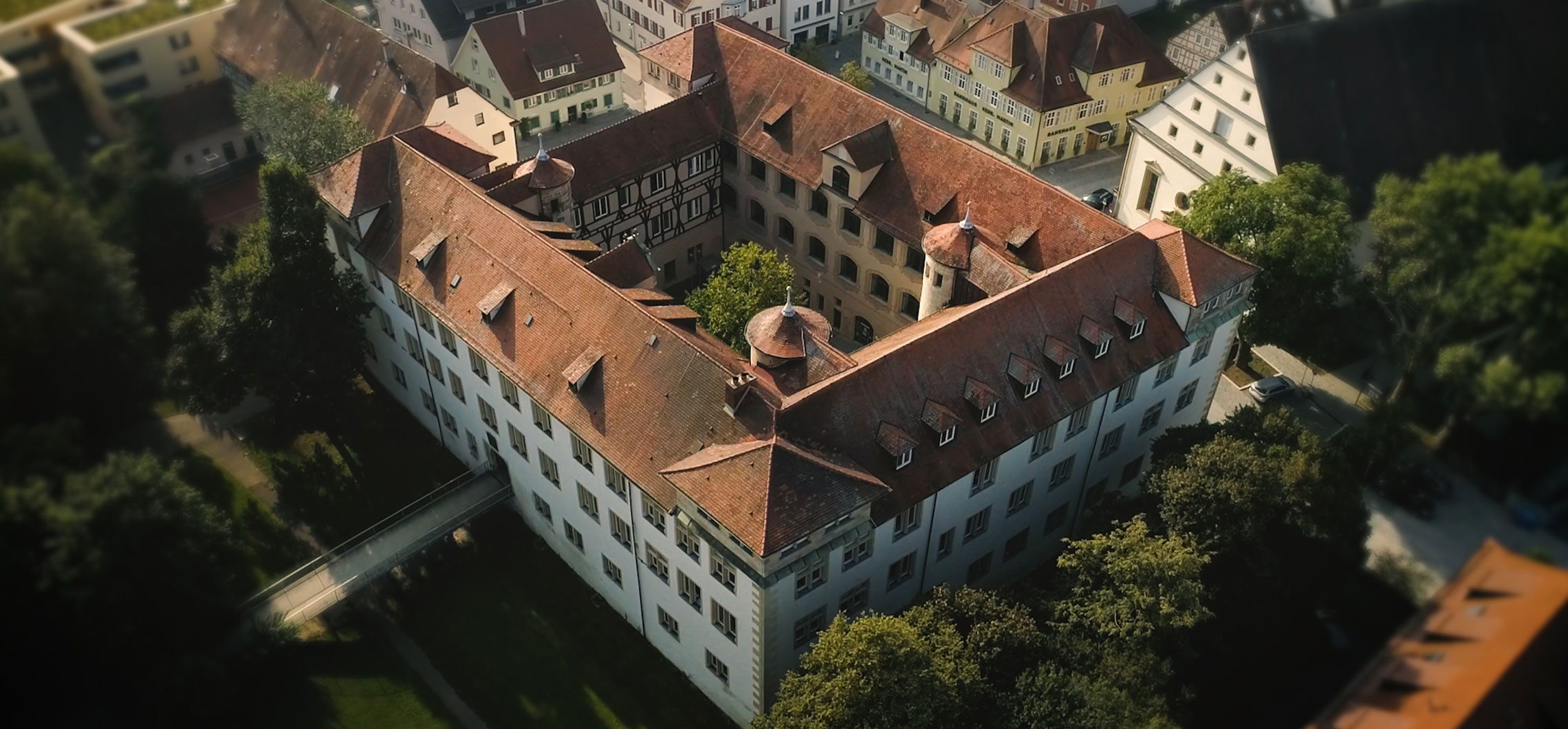 Ein Luftbild des Göppinger Stadtschlosses