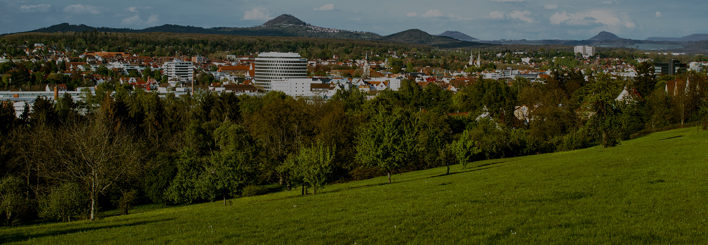 Ein Panoramabild von Göppingen vom der Klinik am Eichert aus